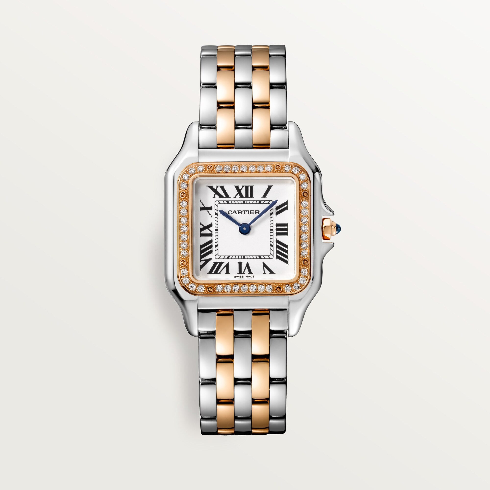 Cartier Panthère Medium Rose Gold Silver Dial Bracelet W3PN0010 - WATCHXNYC