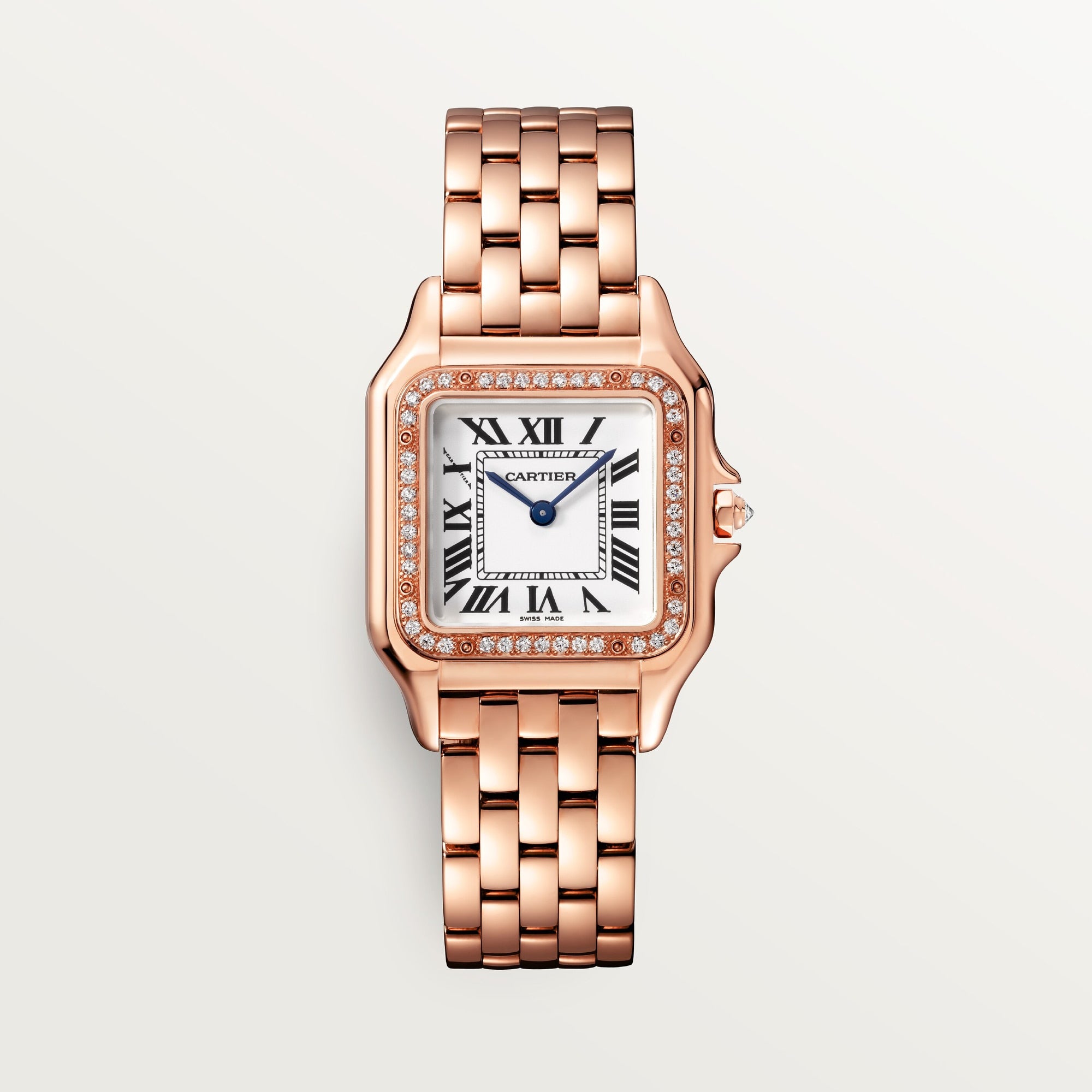 Cartier Panthère Medium Rose Gold Silver Dial Bracelet WJPN0009 - WATCHXNYC
