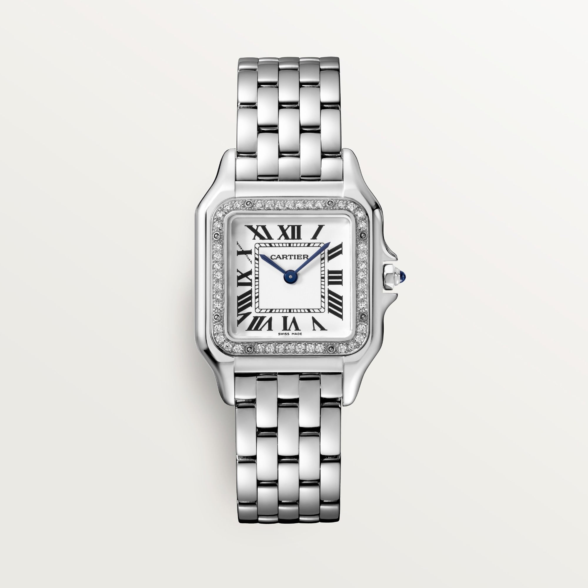 Cartier Panthère Medium Steel Silver Dial Bracelet W4PN0018 - WATCHXNYC