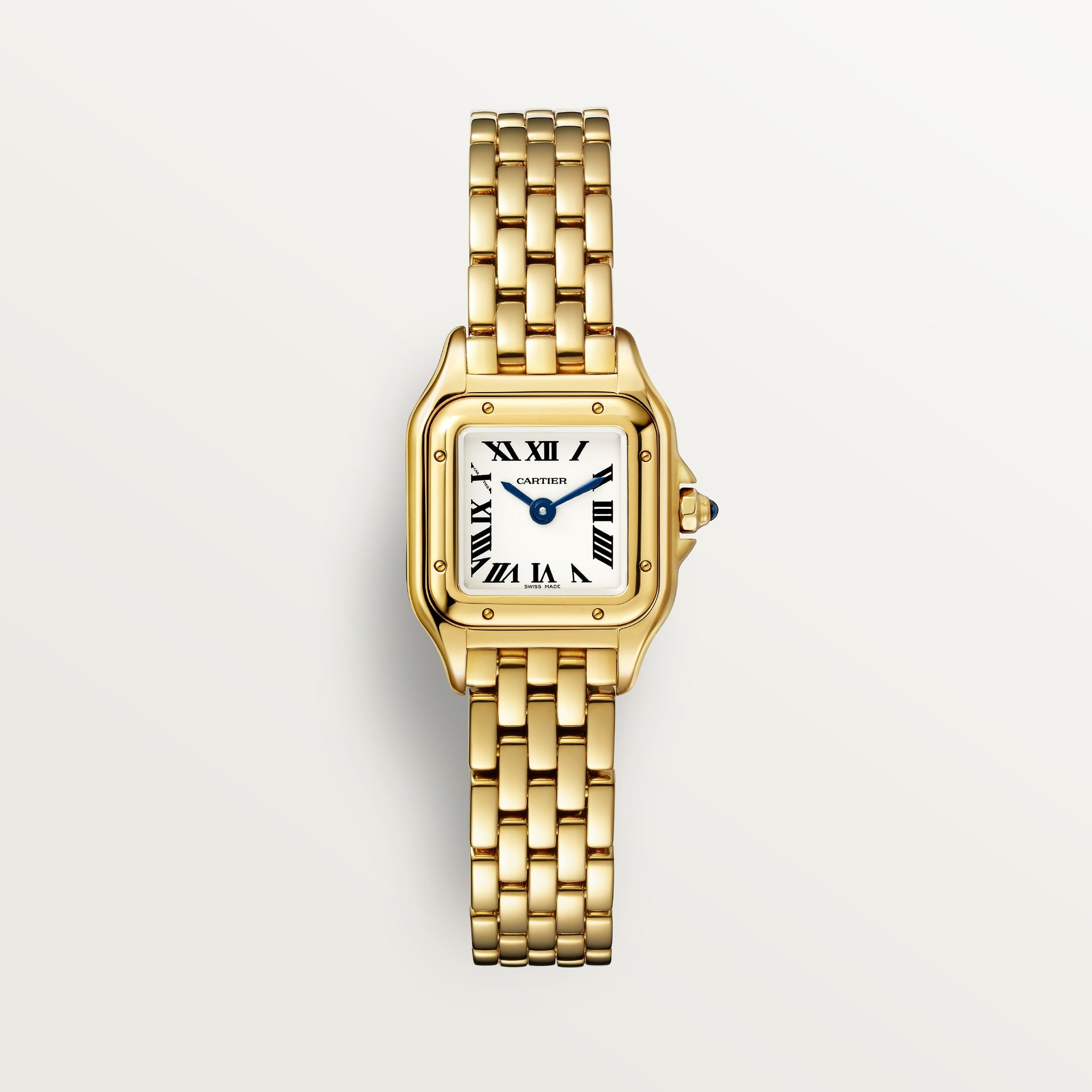 Cartier Panthère Mini Yellow Gold Silver Dial Bracelet WGPN0036 - WATCHXNYC