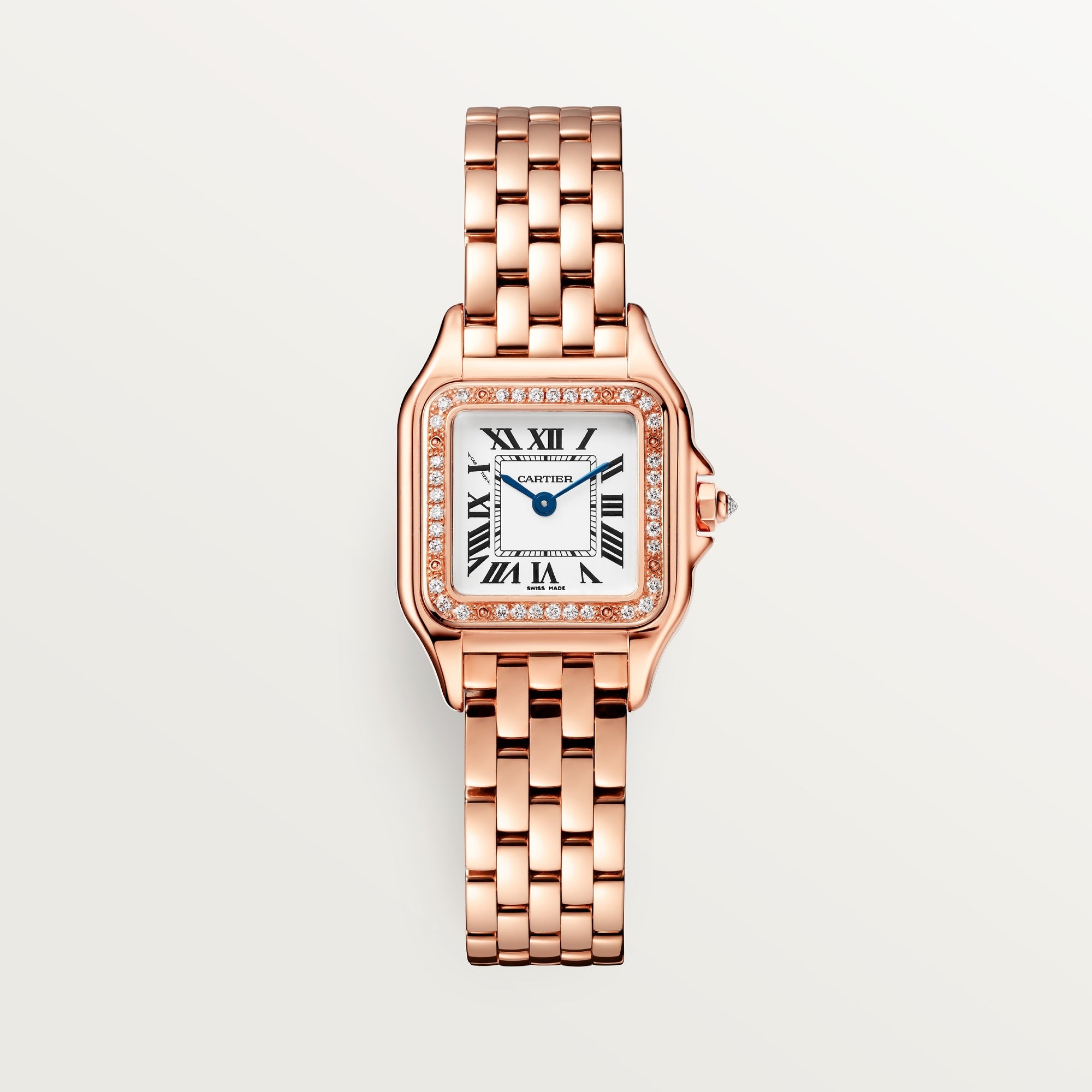 Cartier Panthère Small 18k Rose Gold Silver Dial Bracelet WJPN0049 - WATCHXNYC
