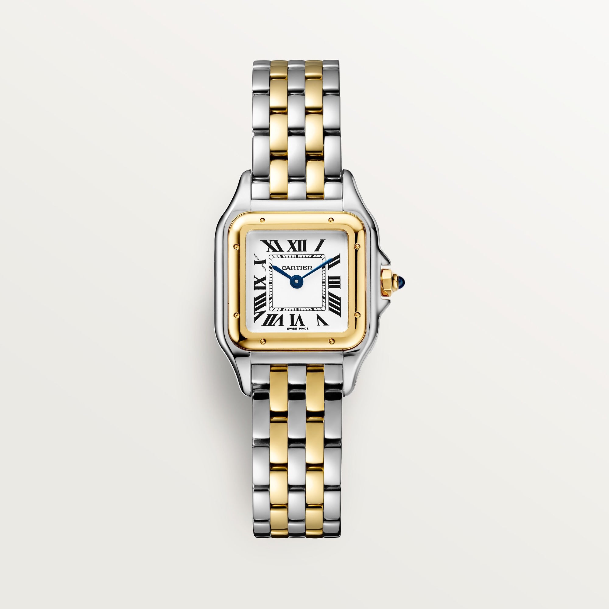 Cartier Panthère Small 23 mm x 30 mm Silver Dial 18k Yellow Gold Bracelet W2PN0013 - WATCHXNYC