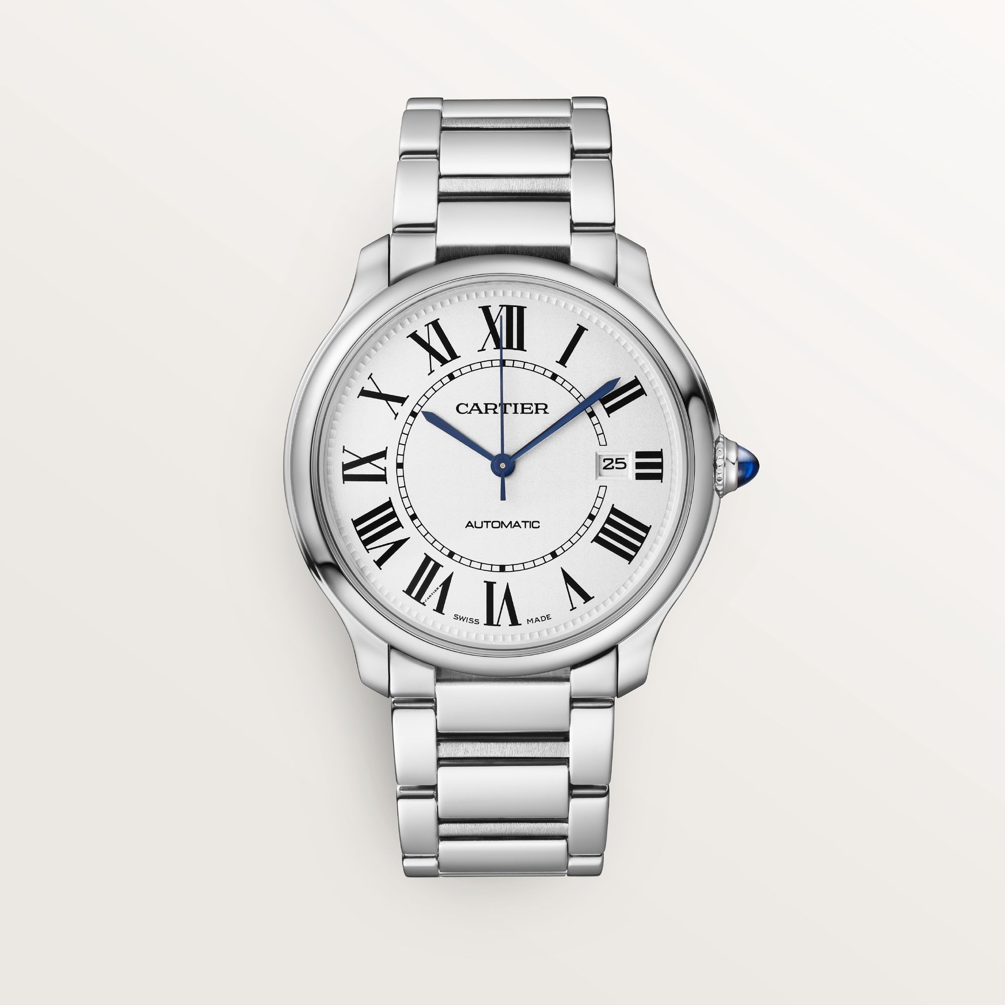 Cartier Ronde Must 40 mm Steel Silver Dial Bracelet WSRN0035 - WATCHXNYC