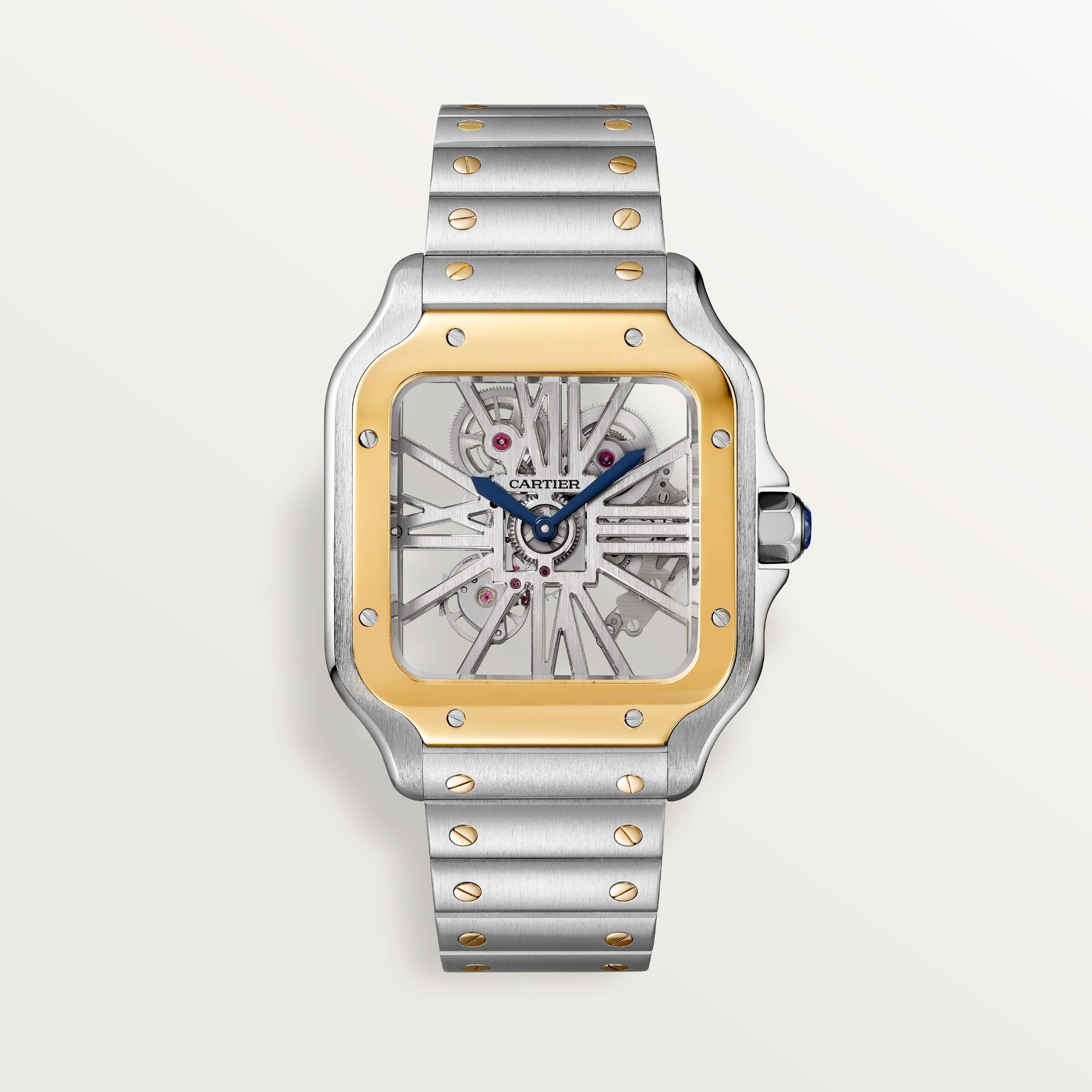 Cartier Santos Large Steel Grey Dial Bracelet WHSA0019 - WATCHXNYC