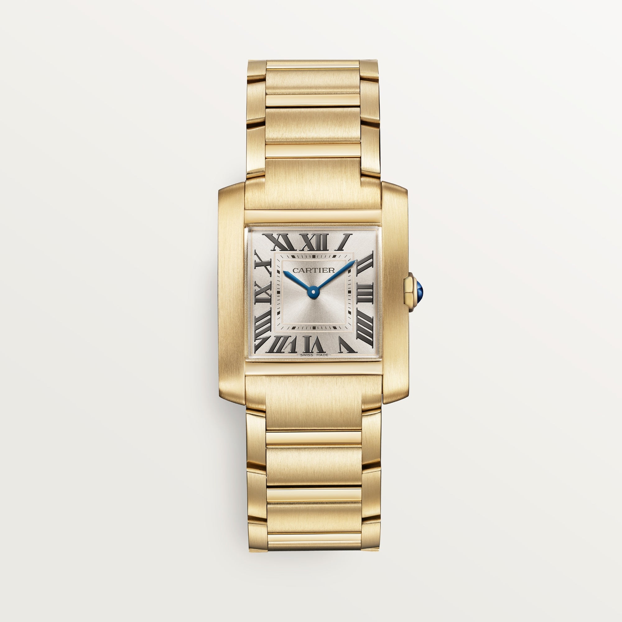 Cartier Tank Française Medium 18k Yellow Gold Golden Sunray Dial Bracelet WGTA0345 - WATCHXNYC