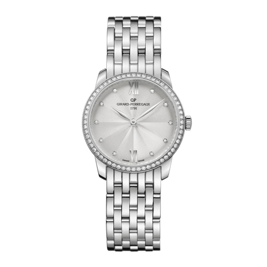Girard-Perregaux 1966 30 mm Silver Dial with Diamonds Stainless Steel Bracelet 49528D11A172-11A - WATCHXNYC