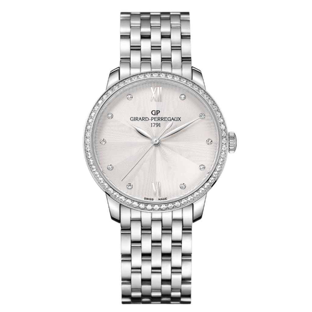 Girard-Perregaux 1966 36 mm Silver Dial with Diamonds Stainless Steel Bracelet 49523D11A171-11A - WATCHXNYC