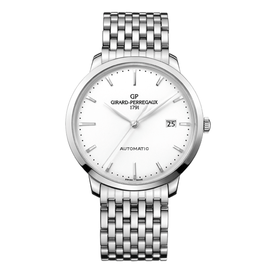 Girard-Perregaux 1966 40 mm Silver Dial Stainless Steel Bracelet 49555-11-131-11A - WATCHXNYC