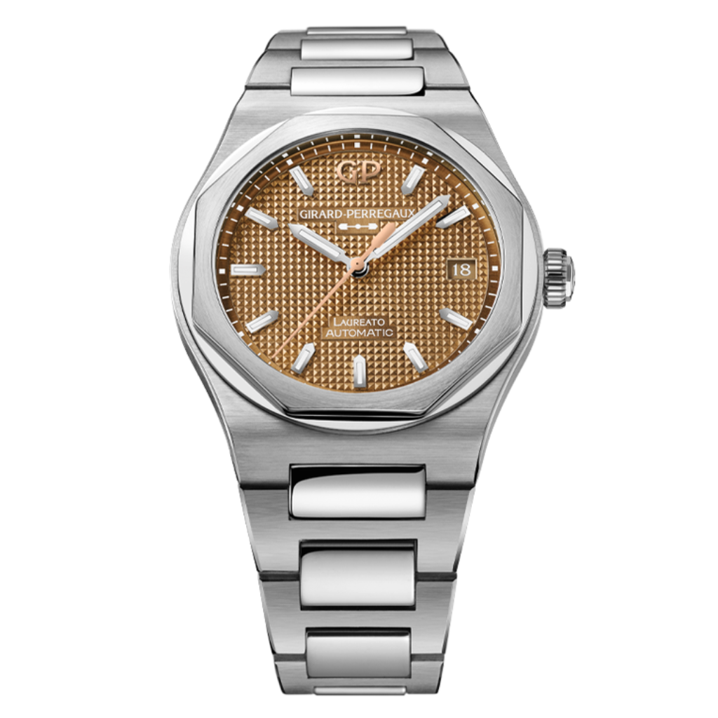 Girard-Perregaux Laureato 38 mm Brown Dial Stainless Steel Bracelet 81005-11-3154-1CM - WATCHXNYC