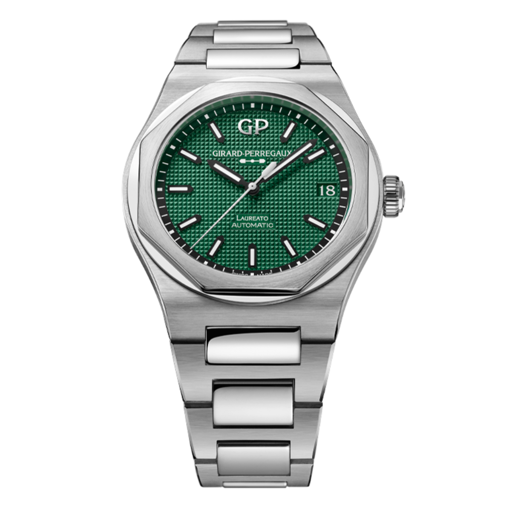 Girard-Perregaux Laureato 42 mm Green Dial Stainless Steel Bracelet 81010-11-3153-1CM - WATCHXNYC
