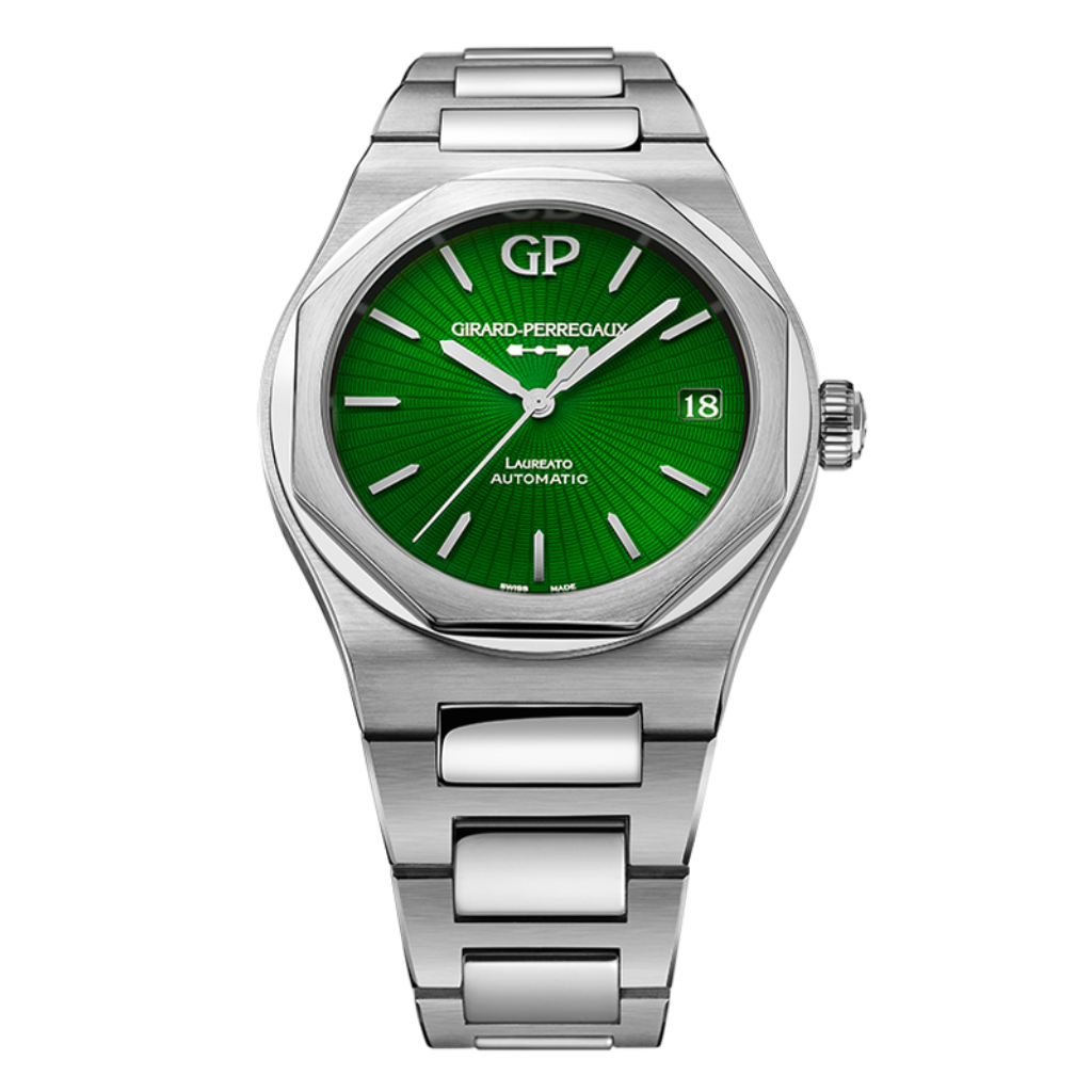 Girard-Perregaux Laureato 42 mm Green Dial Stainless Steel Bracelet 81010-11-433-11A - WATCHXNYC