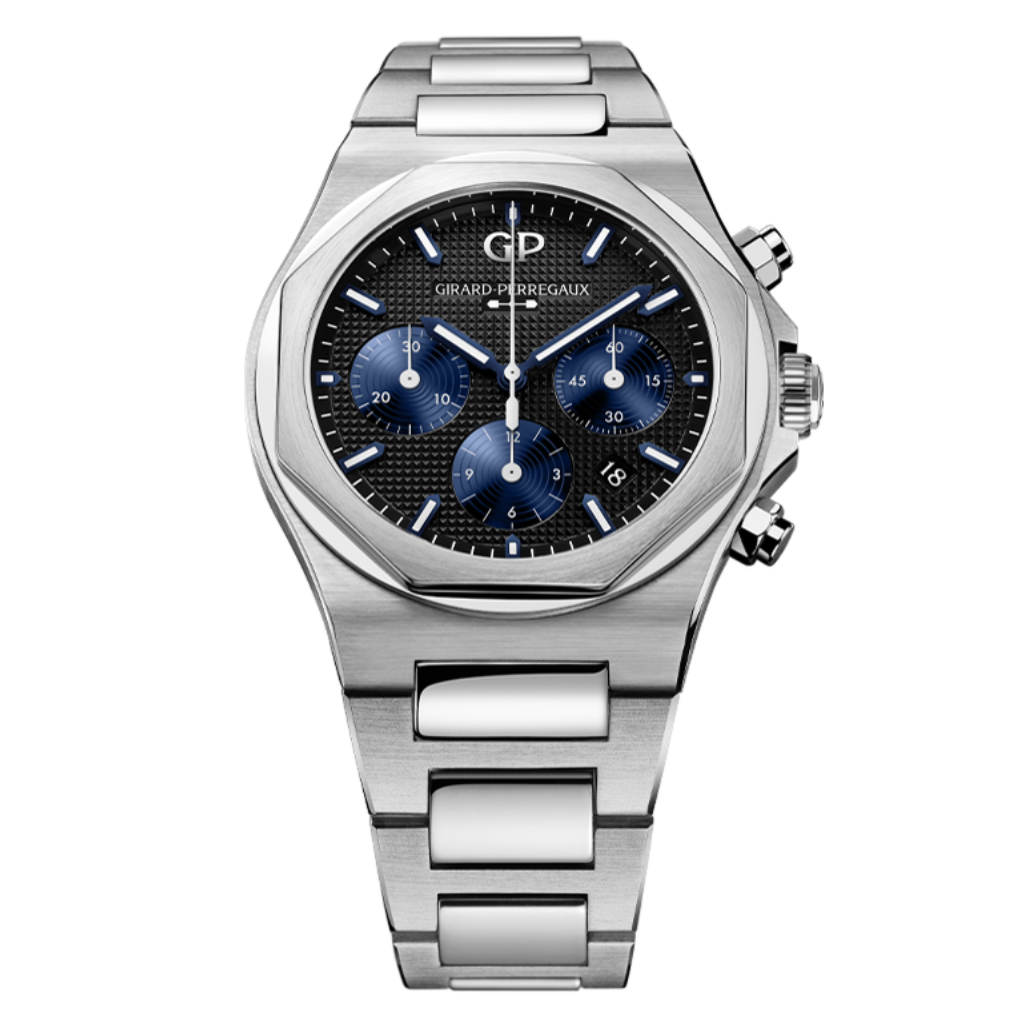 Girard-Perregaux Laureato Chronograph 42 mm Black Dial Stainless Steel Bracelet 81020-11-631-11A - WATCHXNYC