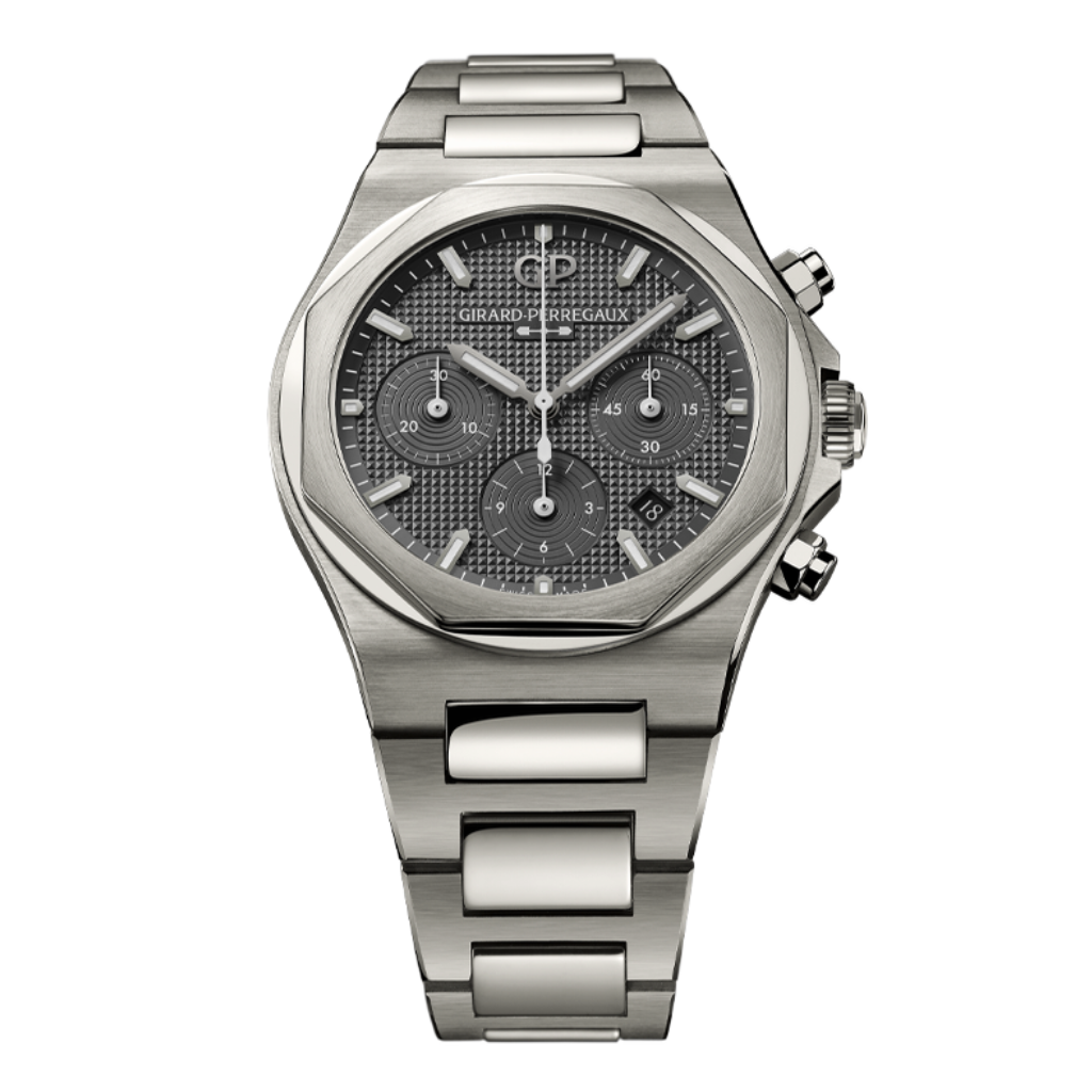Girard-Perregaux Laureato Chronograph Ti49 42 mm Grey Dial Titanium Bracelet 81020-21-3263-1CM - WATCHXNYC