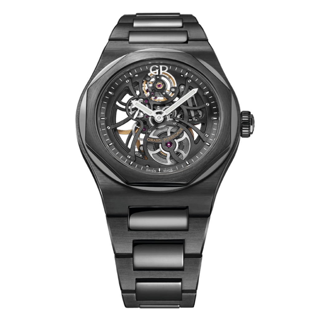 Girard-Perregaux Laureato Skeleton Ceramic 42 mm Transparent Dial Black Ceramic Bracelet 81015-32-001-32A - WATCHXNYC