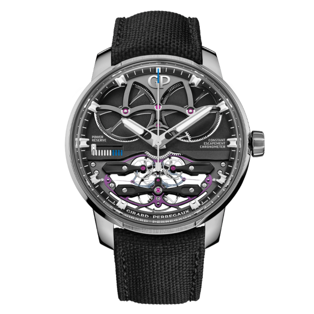 Girard-Perregaux Neo Constant Escapement 45 mm Bright Black Dial Titanium Rubber Strap 93510-21-1930-5CX - WATCHXNYC