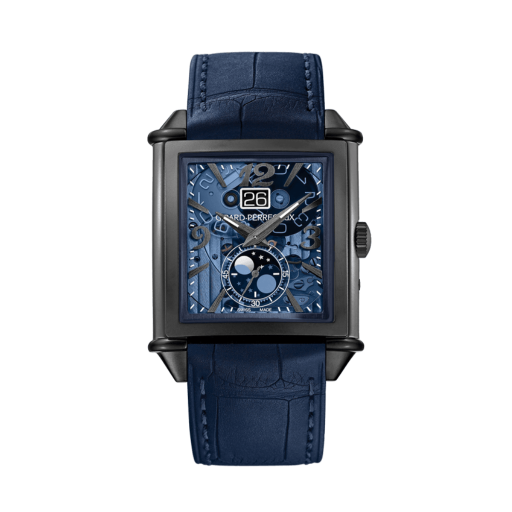 Girard-Perregaux Vintage 1945 Earth to Sky Edition 36.10 x 35.25 mm Polycristalline Dial Titanium DLC   Leather Strap 25882-21-423-BB4A - WATCHXNYC