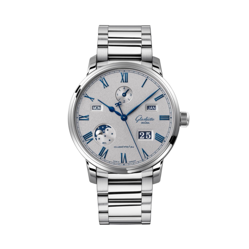 Glashuette Original Senator Excellence Perpetual Calendar 42 mm Grey Dial Stainless Steel Metal Bracelet 1-36-12-03-02-71 - WATCHXNYC
