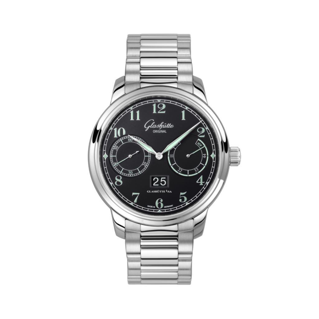 Glashuette Original Senator Observer 44 mm Black Dial Stainless Steel Metal Bracelet 100-14-07-02-70 - WATCHXNYC