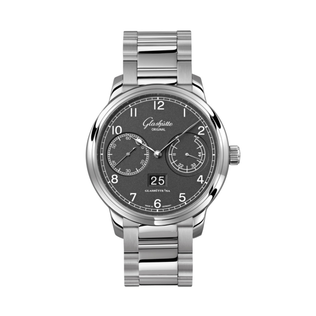 Glashuette Original Senator Observer 44 mm Grey Dial Stainless Steel Metal Bracelet 100-14-02-02-14 - WATCHXNYC