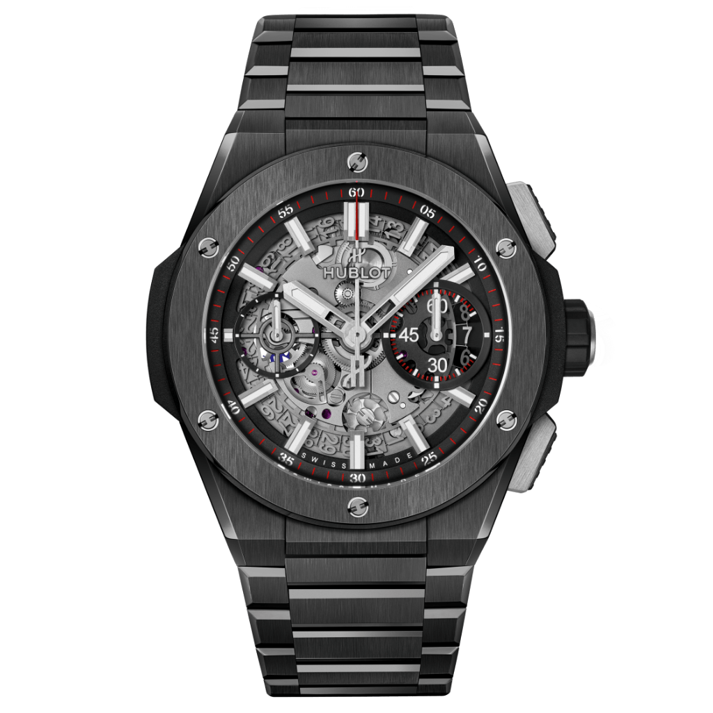 HUBLOT Big Bang Integrated Black Magic 42 mm Transparent Dial Polished Black Ceramic Bracelet 451.CX.1170.CX - WATCHXNYC