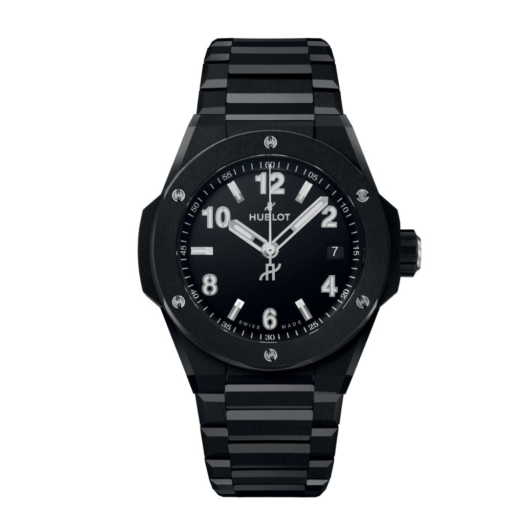 HUBLOT Big Bang Integrated Time Only Black Magic 38 mm Black Dial Polished Black Ceramic Bracelet 457.CX.1270.CX - WATCHXNYC