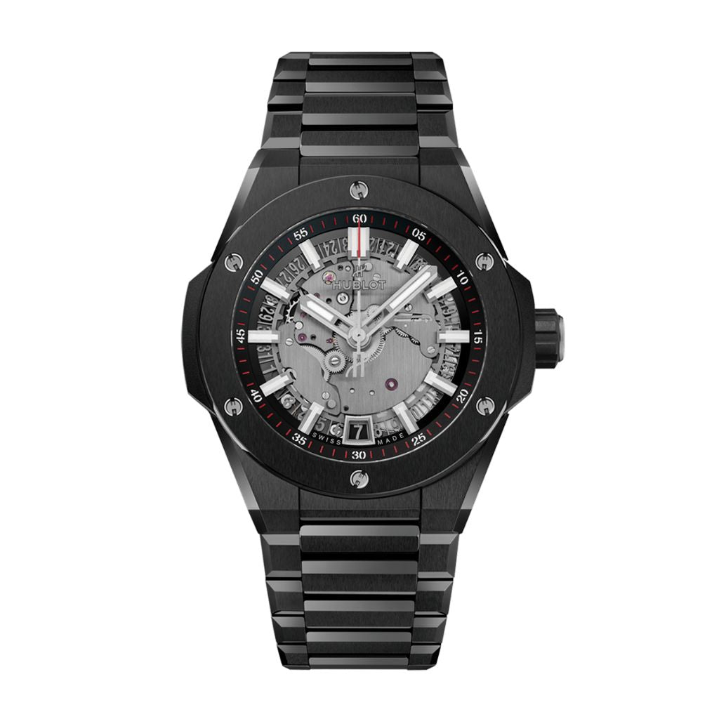 HUBLOT Big Bang Integrated Time Only Black Magic 40 mm Transparent Dial Polished 18K King Gold Bracelet 456.CX.0170.CX - WATCHXNYC