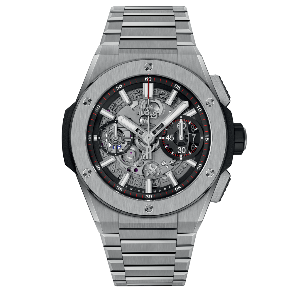 HUBLOT Big Bang Integrated Titanium 42 mm Transparent Dial Polished Titanium Bracelet 451.NX.1170.NX - WATCHXNYC