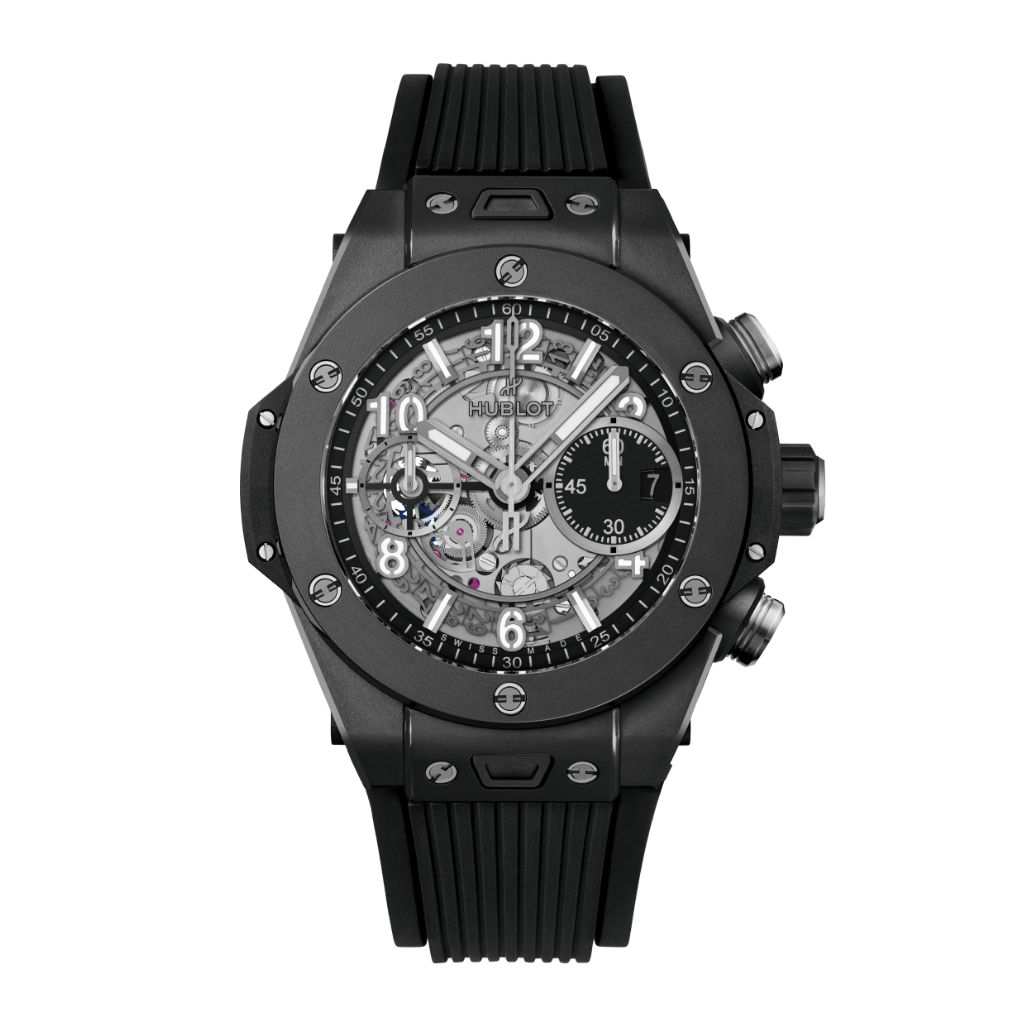 HUBLOT Big Bang Unico Black Magic 42 mm Transparent Dial Microblasted and Polished Black Ceramic Rubber Strap 441.CI.1171.RX - WATCHXNYC