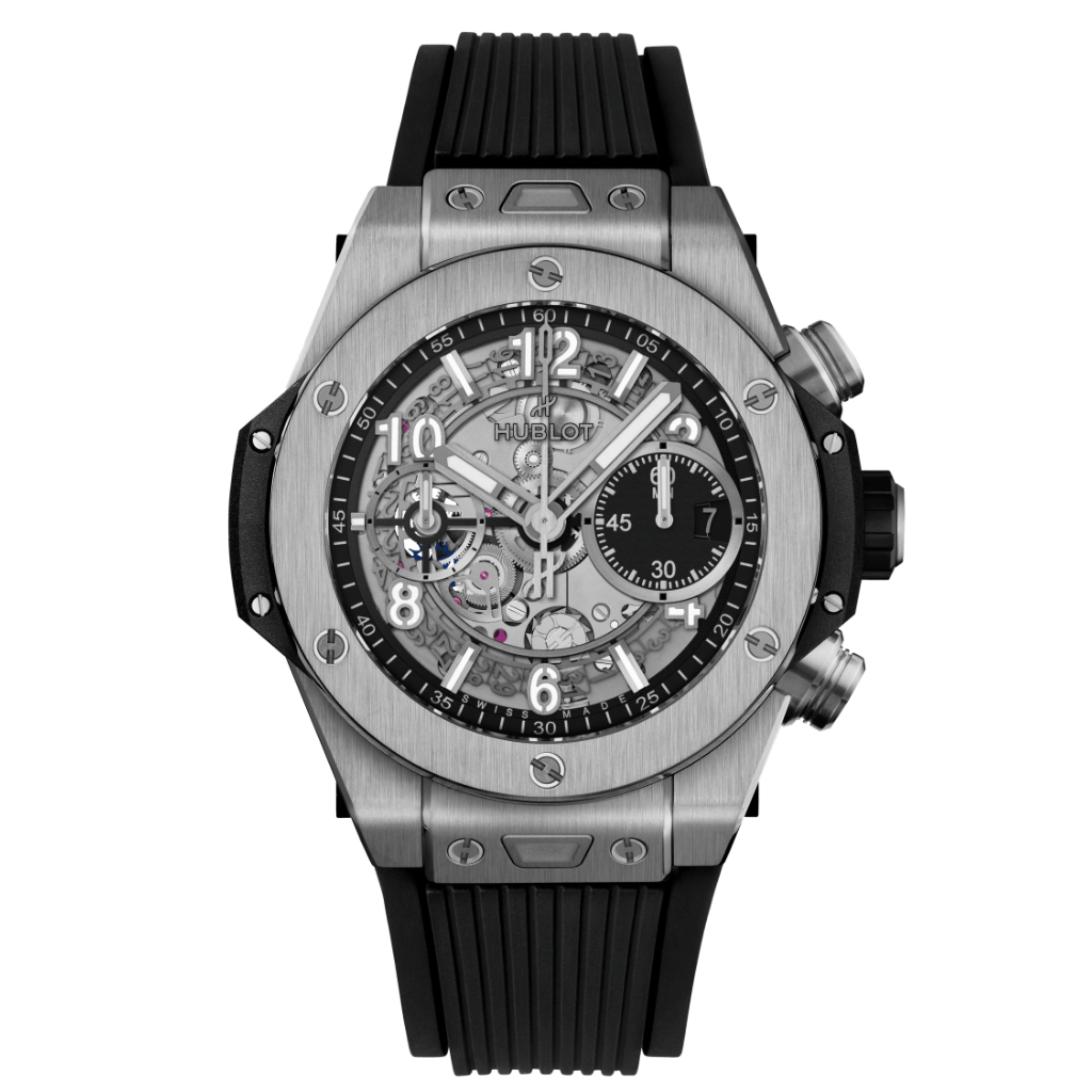HUBLOT Big Bang Unico Titanium 42 mm Transparent Dial Polished Titanium Rubber Strap 441.NX.1171.RX - WATCHXNYC
