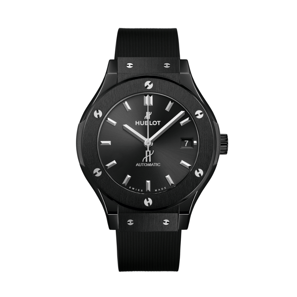 HUBLOT Classic Fusion Black Magic 38 mm Black Dial Polished Black Ceramic Rubber Strap 565.CM.1470.RX - WATCHXNYC