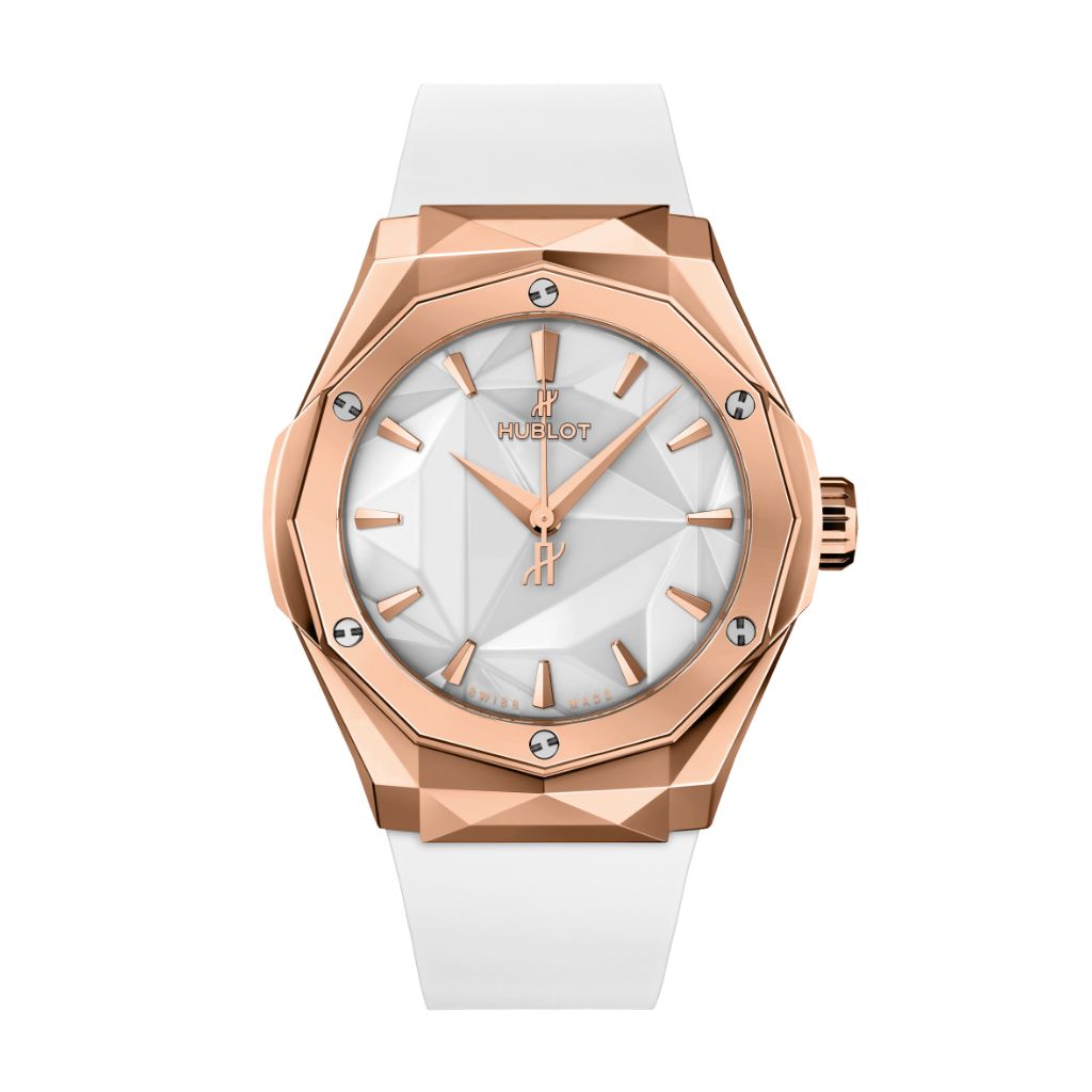 Hublot Classic Fusion Orlinski King Gold White 40 mm White Dial Polished 18K King Gold Rubber Strap 550.OS.2200.RW.ORL20 - WATCHXNYC