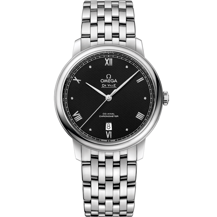 Omega De Ville Prestige 39.5 mm Black Dial Stainless Steel Bracelet 424.10.40.20.01.002 - WATCHXNYC