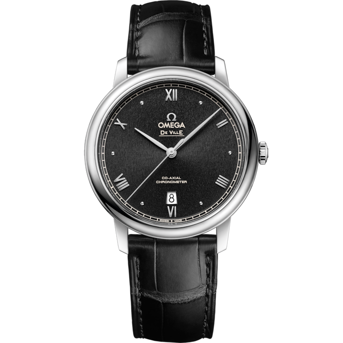 Omega De Ville Prestige 39.5 mm Black Dial Stainless Steel Strap 424.13.40.20.01.002 - WATCHXNYC