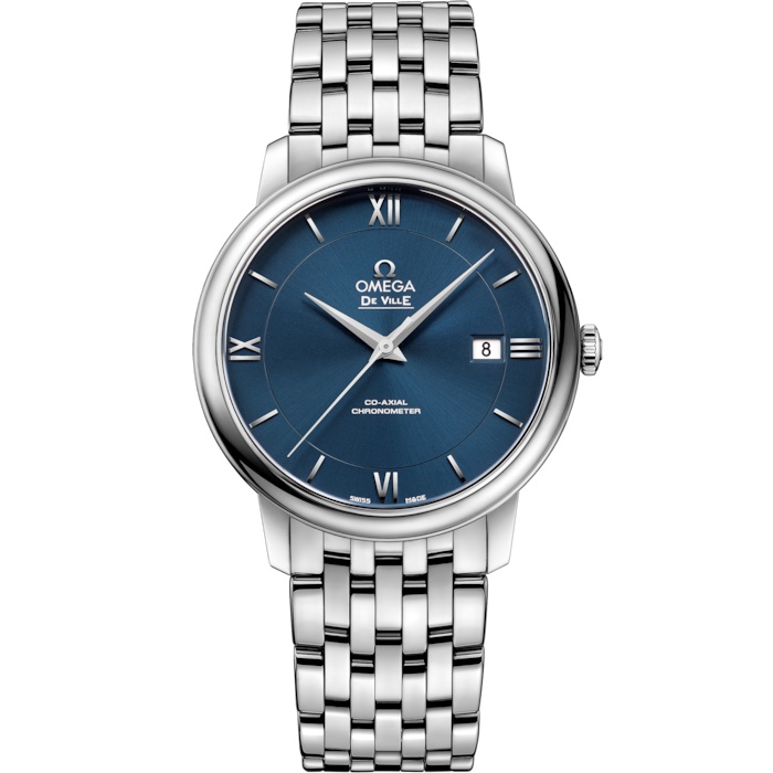 Omega De Ville Prestige 39.5 mm Blue Dial Stainless Steel Bracelet 424.10.40.20.03.001 - WATCHXNYC