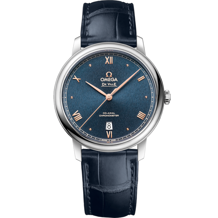 Omega De Ville Prestige 39.5 mm Blue Dial Stainless Steel Strap 424.13.40.20.03.004 - WATCHXNYC