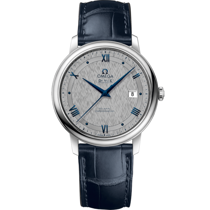 Omega De Ville Prestige 39.5 mm Grey Dial Stainless Steel Strap 424.13.40.20.06.002 - WATCHXNYC