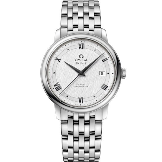 Omega De Ville Prestige 39.5 mm Silver Dial Stainless Steel Bracelet 424.10.40.20.02.005 - WATCHXNYC