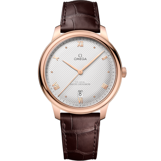 Omega De Ville Prestige 40 mm Silver Dial  Sedna™ 18k Rose Gold Strap 434.53.40.20.02.001 - WATCHXNYC