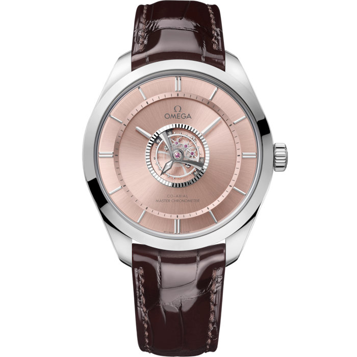 Omega De Ville Tourbillon 43 mm Brown Dial Canopus Gold™ Strap 529.53.43.22.99.001 - WATCHXNYC