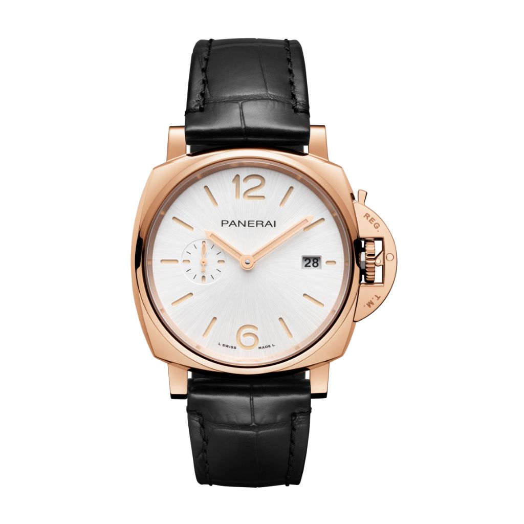 Panerai Luminor Due Goldtech™ 42 mm White Dial Polished Goldtech™   Leather Strap PAM01336 - WATCHXNYC