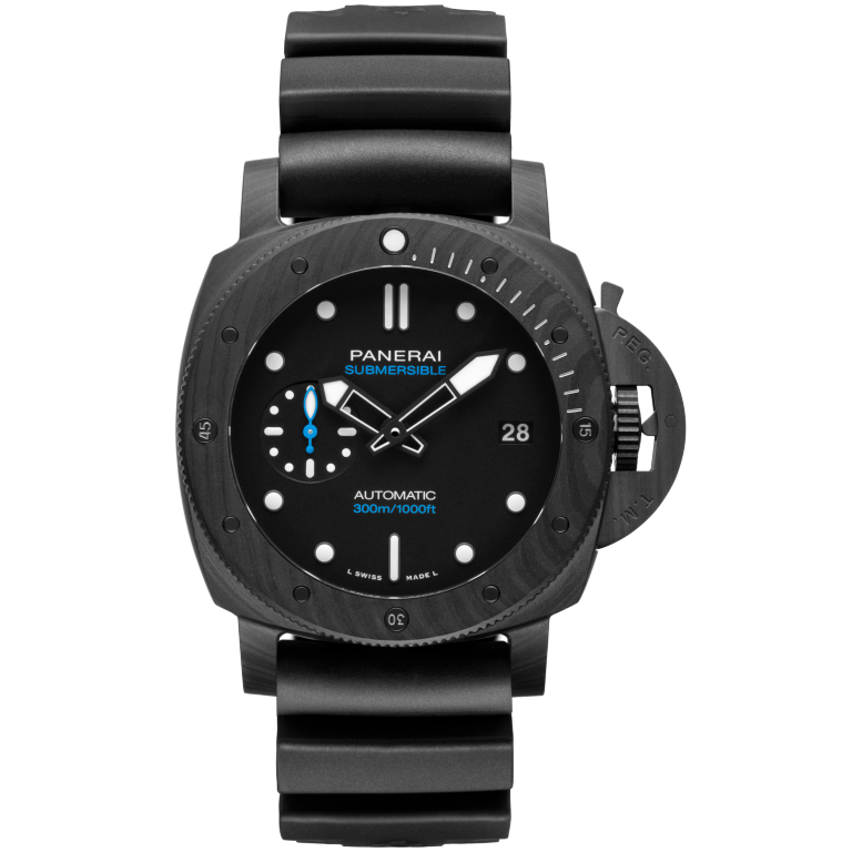 Panerai Submersible Carbotech™ 42 mm Black Dial Carbotech Caoutchouc Black Strap PAM02231 - WATCHXNYC