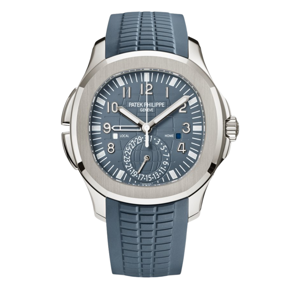 Patek Philippe  Aquanaut 40.8 mm Grey Dial 18K White Gold Rubber Strap 5164G-001 - WATCHXNYC