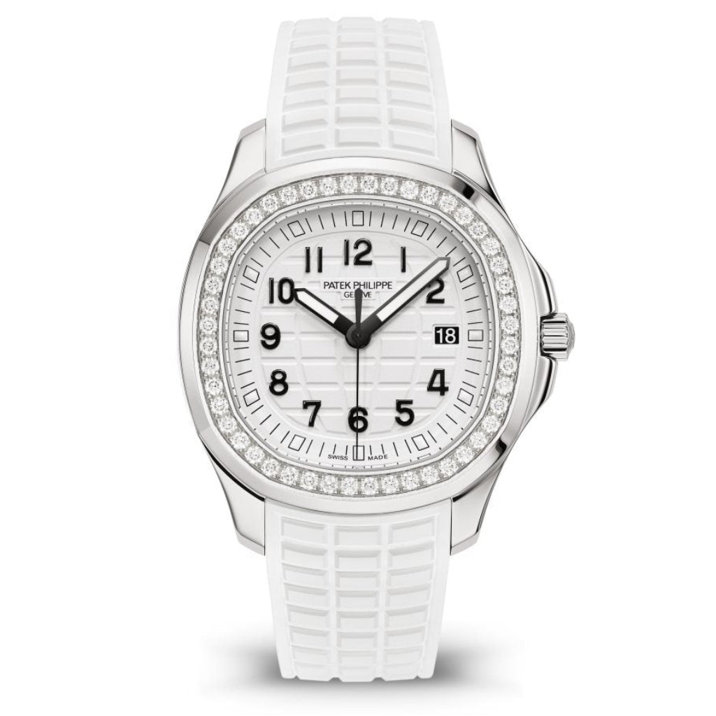 Patek Philippe Aquanaut Luce White Dial Stainless Steel & Diamond Case Rubber Strap 38.8mm 5267-200A-010 - WATCHXNYC