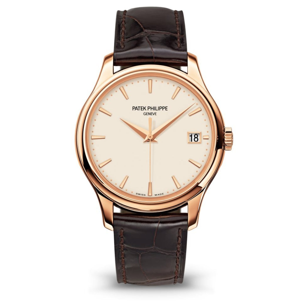 Patek Philippe Calatrava Ivory Lacquered Dial Rose Gold Case   Strap 39mm 5227r-001 - WATCHXNYC