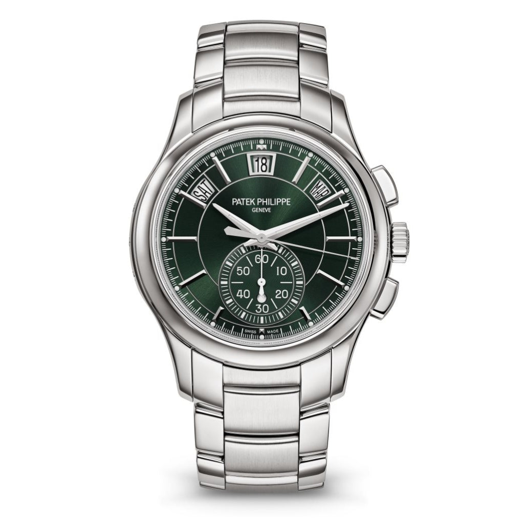 Patek Philippe Complications 42 mm Olive Green Dial Stainless Steel Bracelet 5905/1A-001 - WATCHXNYC