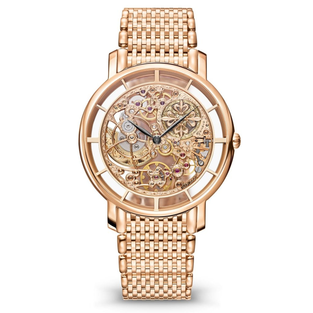 Patek Philippe Complications Movement Mechanical Skeleton Dial Rose Gold Case/Braclet 39 mm 5180-1R-001 - WATCHXNYC