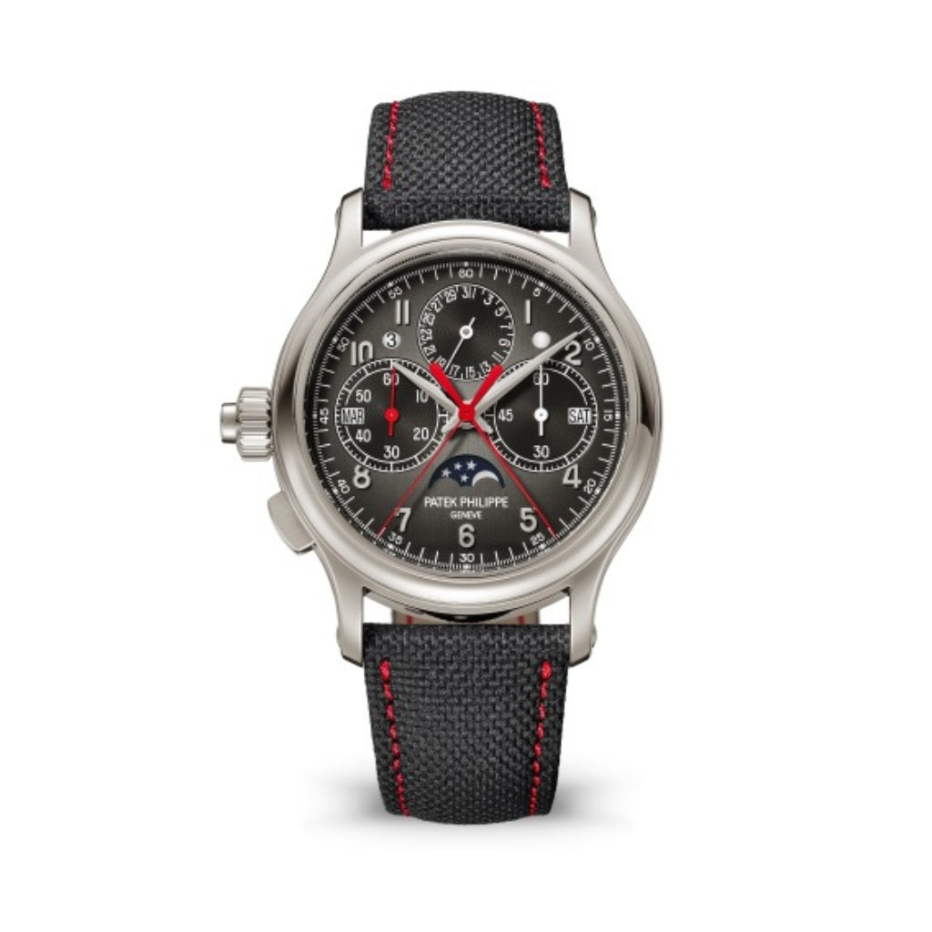 Patek Philippe Grand Complications 38.3 mm Charcoal Gray Dial Platinum   Leather Strap 5373P-001 - WATCHXNYC