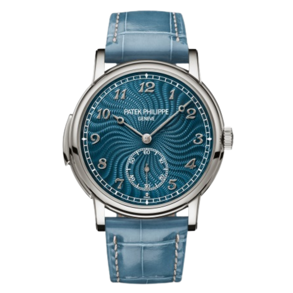 Patek Philippe Grand Complications 40 mm Blue Dial 18k White Gold   Leather Strap 5178G-012 - WATCHXNYC