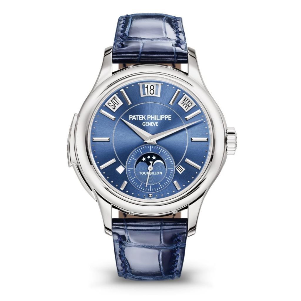 Patek Philippe Grand Complications 41 mm Blue Dial 18K White Gold   Leather Strap 5207G-001 - WATCHXNYC