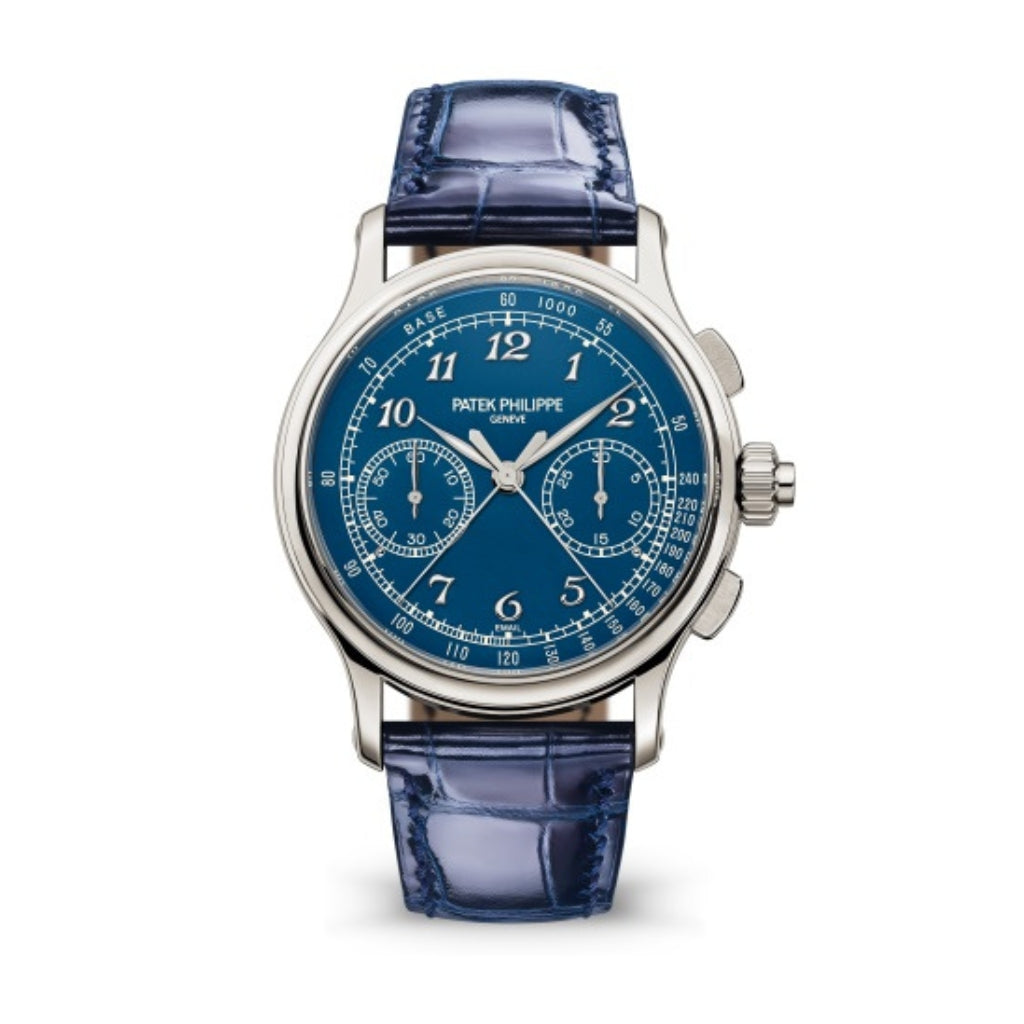 Patek Philippe Grand Complications 41 mm Blue Dial Platinum   Leather Strap 5370P-011 - WATCHXNYC